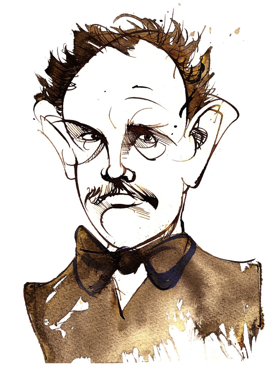 Richard Strauss, německý skladatel a dirigent (1864-1949); karikatura od Neale Osborne