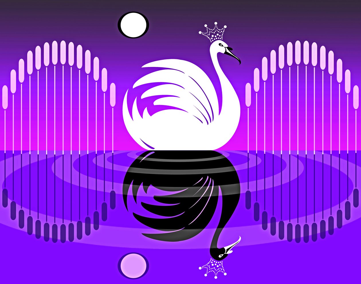 Labutí jezero IV, 2019 (digitální) od Neale Osborne