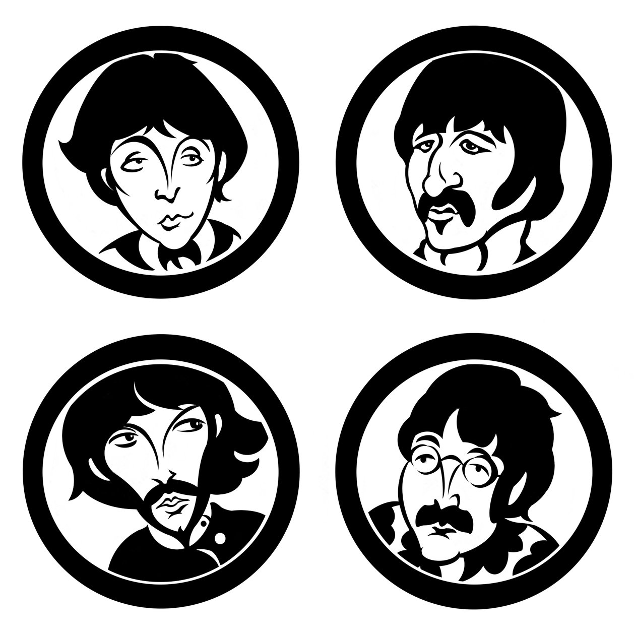 The Beatles, 2004 (inkoust, digitální revize 2023) od Neale Osborne