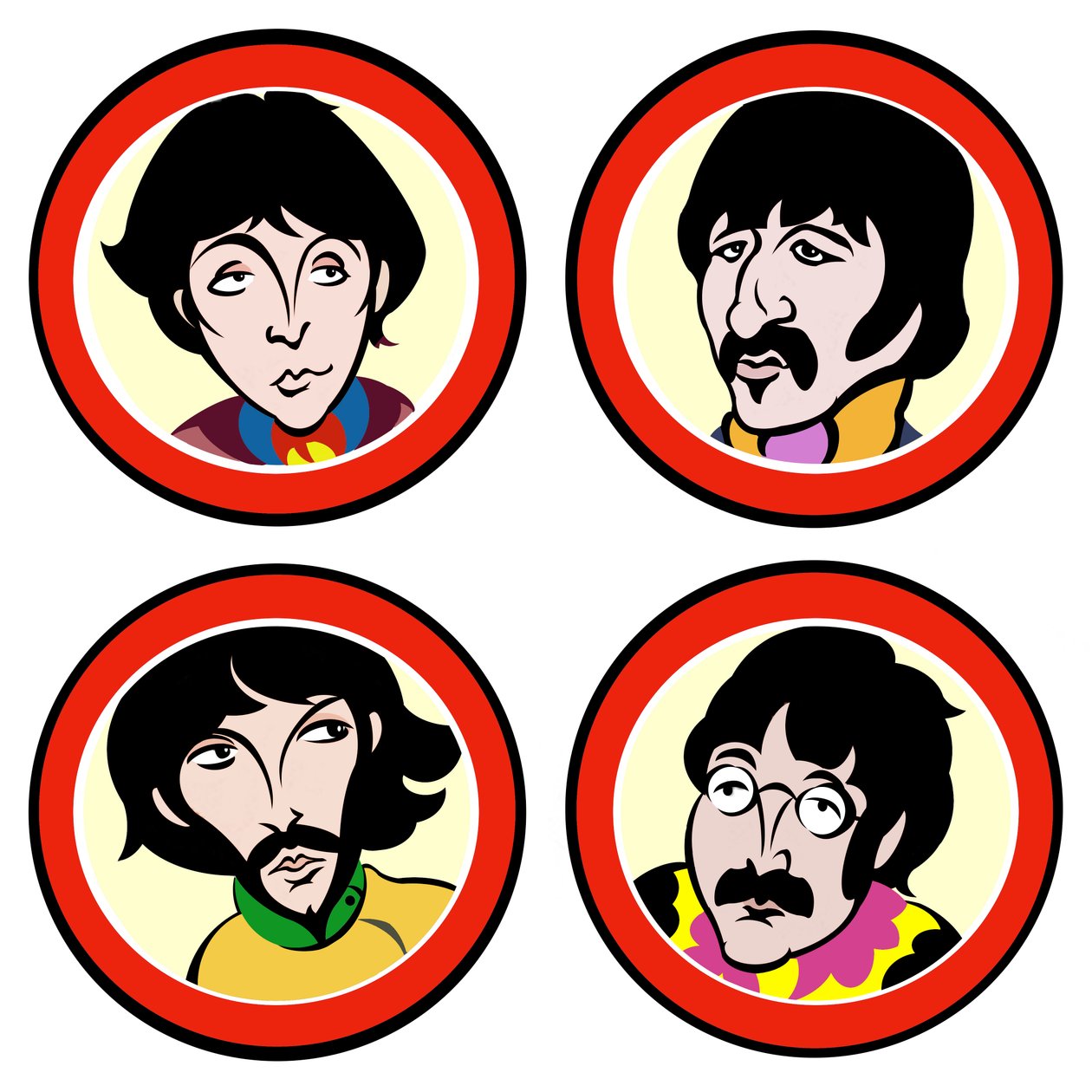 The Beatles, 2004 (inkoust, digitální revize 2023) od Neale Osborne
