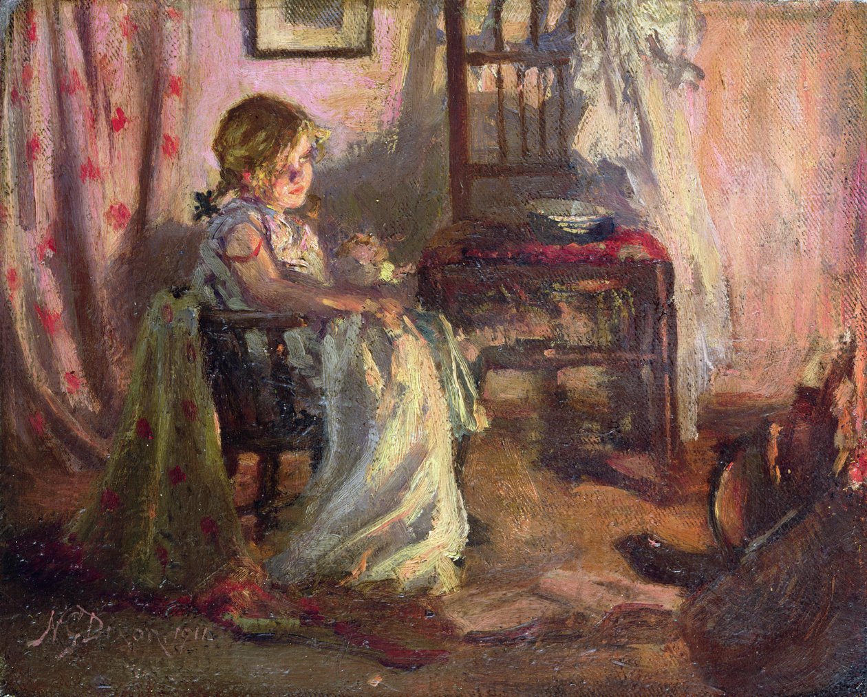 U Fireside od Nellie Gertrude Dixon