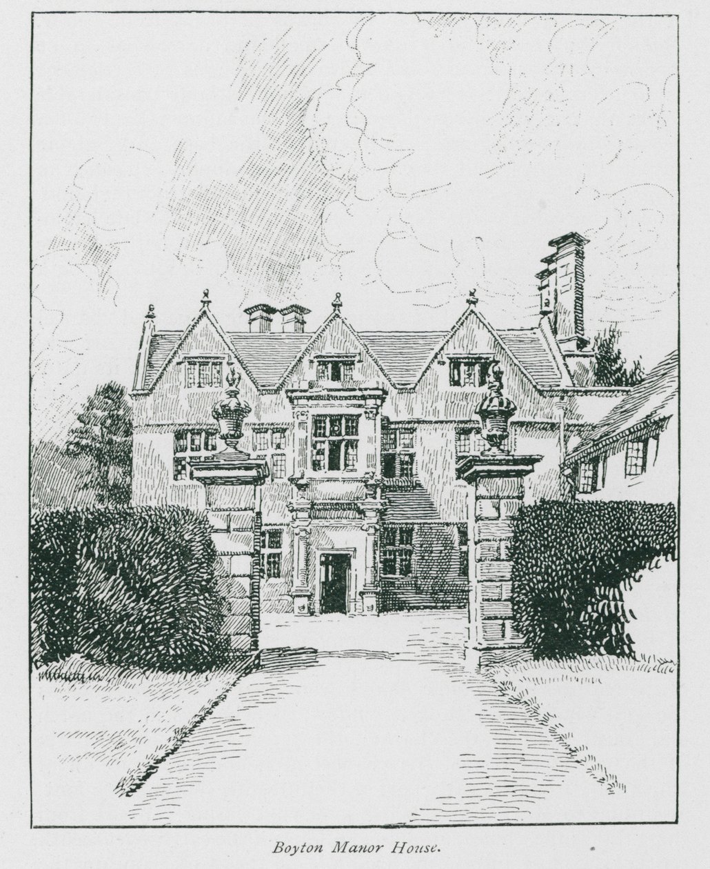 Boyton Manor House (litografie) od Nelly Erichsen