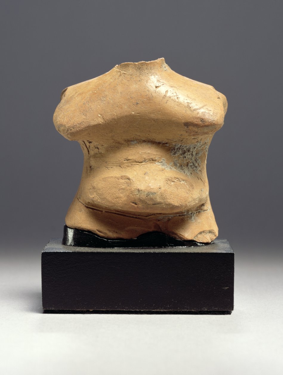 Fragmentární postava, Thessalian, cca 6000 př. n. l. (terakota) od Neolithic
