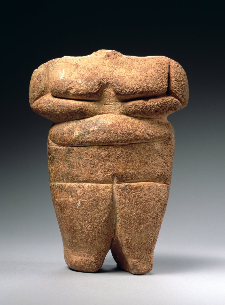 Neolitická postava, Řecko, cca 4500-4000 př.nl (vápenec) od Neolithic