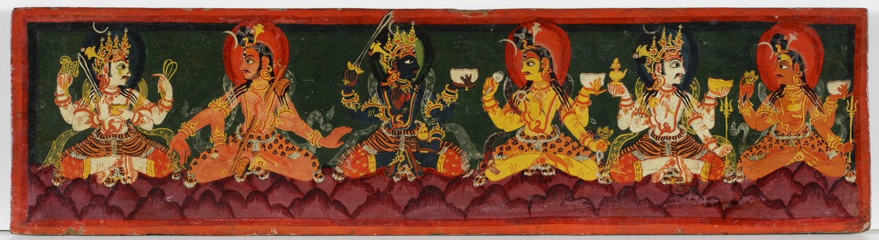 Obálka knihy z rukopisu Shaiva (neprůhledné wc na dřevě) od Nepalese School