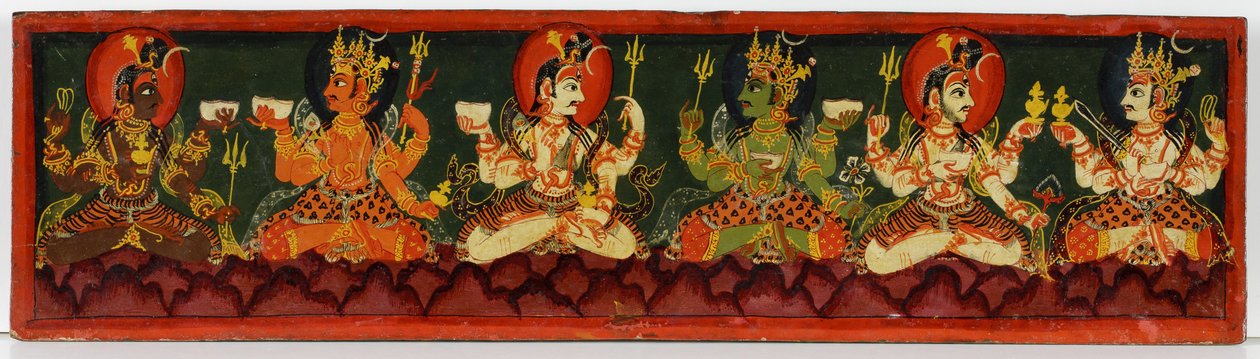 Obálka knihy z rukopisu Shaiva (neprůhledné wc na dřevě) od Nepalese School