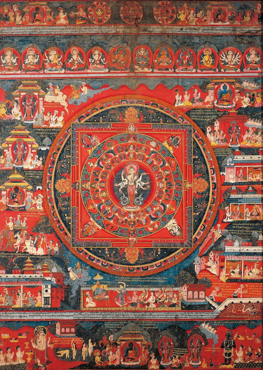 Mandala z Amoghapasy od Nepalese School