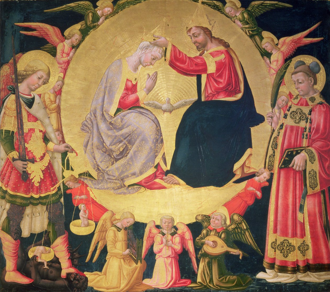 Korunovace Panny Marie, kolem roku 1475 (tempera na panelu) od Neri di Bicci