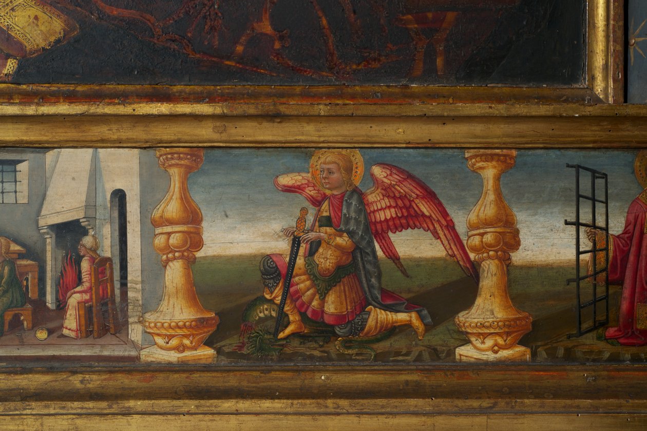Detail z Korunovace Panny Marie (tempera na dřevě) od Neri di Bicci