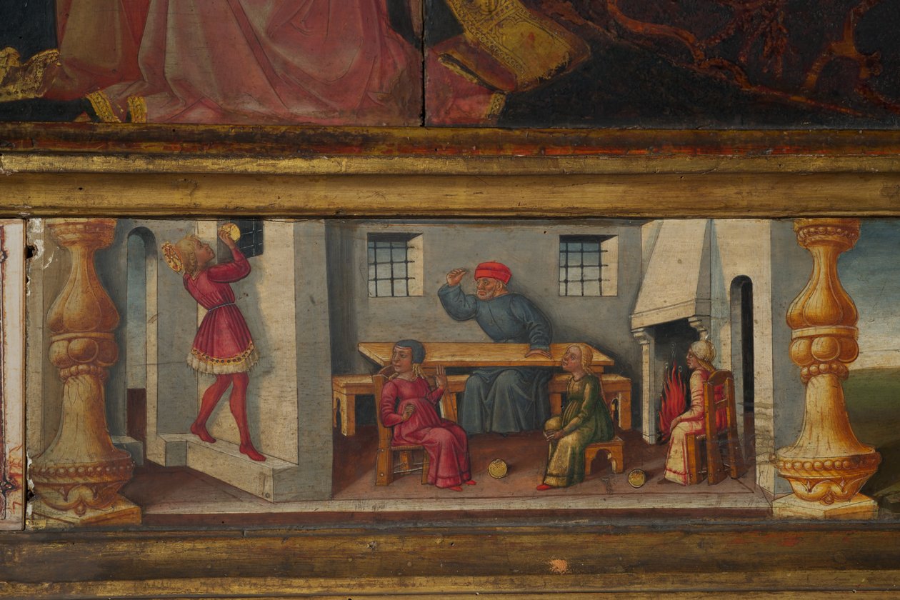Detail z Korunovace Panny Marie (tempera na dřevě) od Neri di Bicci