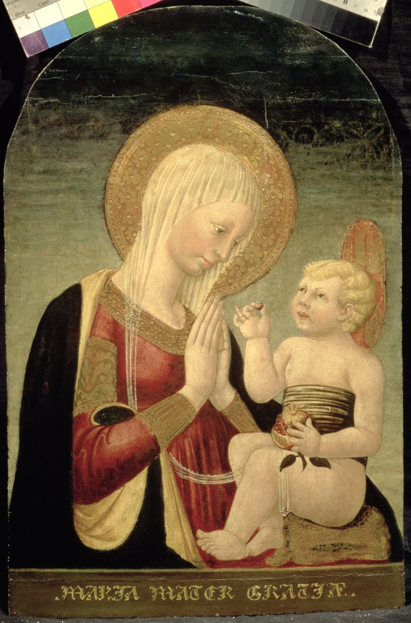 Madonna a dítě s granátovým jablkem (tempera na panelu) od Neri di Bicci