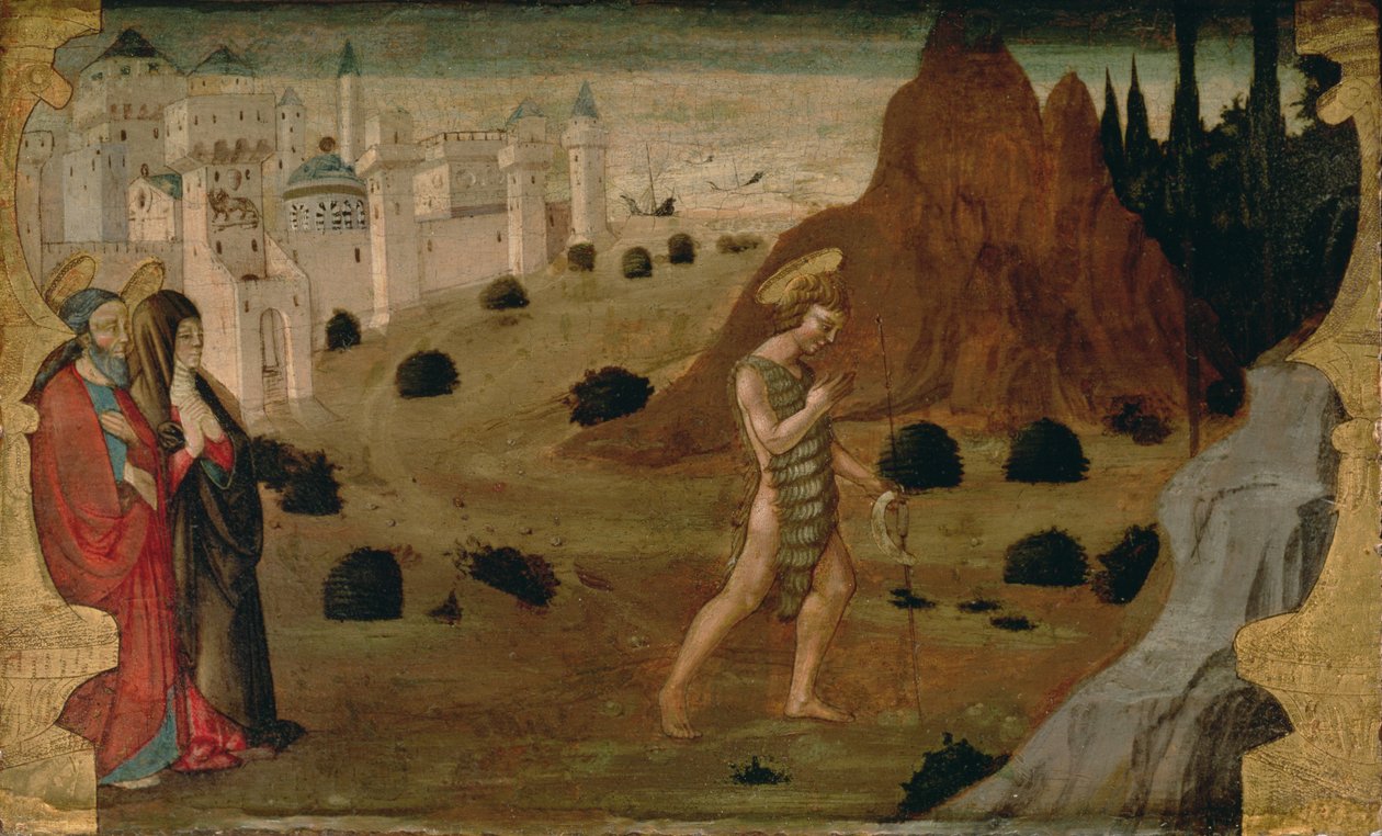 Sv. Jan Křtitel odchází do pouště (tempera na panelu) od Neri di Bicci