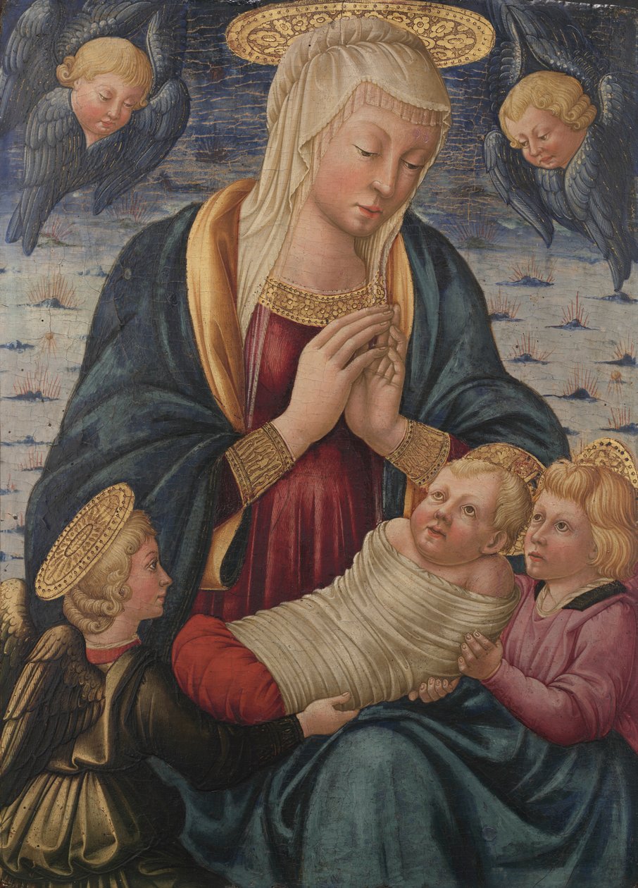 Panna a dítě s anděly, po roce 1460. od Neri de Bicci