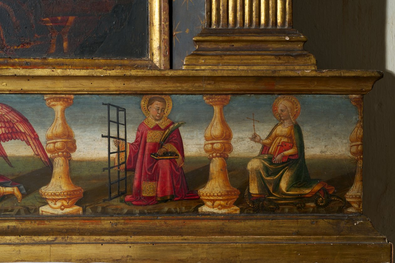 Detail z Korunovace Panny Marie (tempera na dřevě) od Neri di Bicci