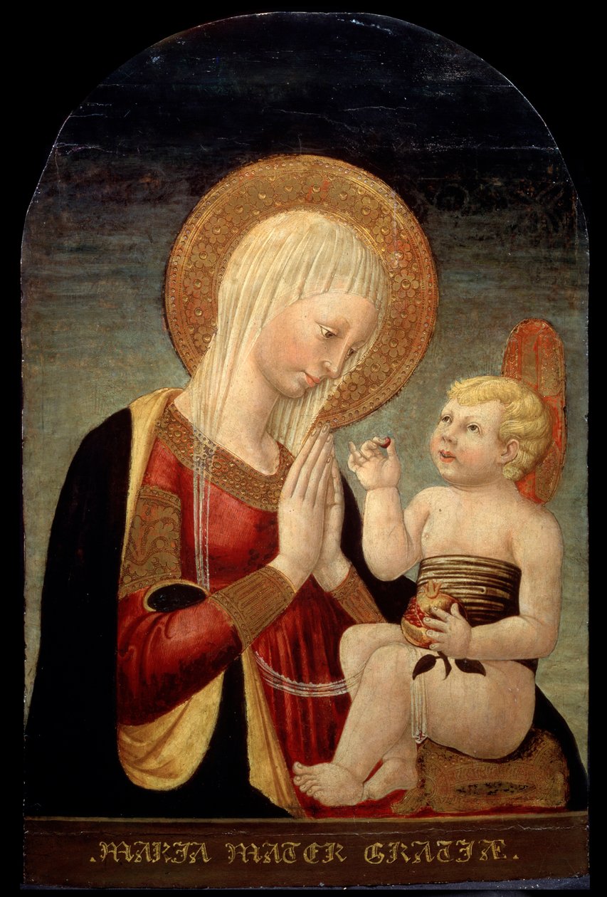 Madona a dítě s granátovým jablkem, 15. století od Neri di Bicci