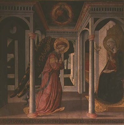 Zvěstování (tempera na panelu) od Neri di Bicci