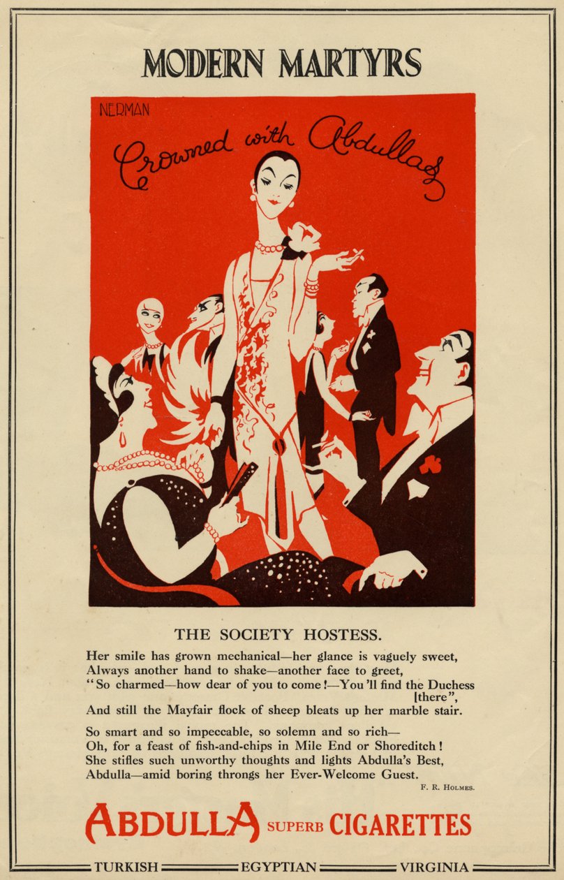 Cigarety Abdulla, 1927 od Nerman