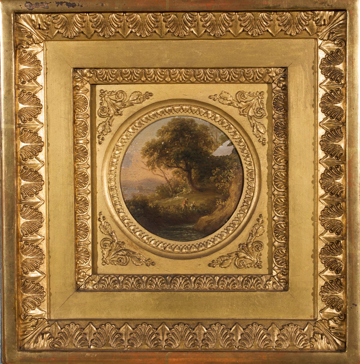 Baumlandschaft mit figürlicher Staffage od Leopold Blonder