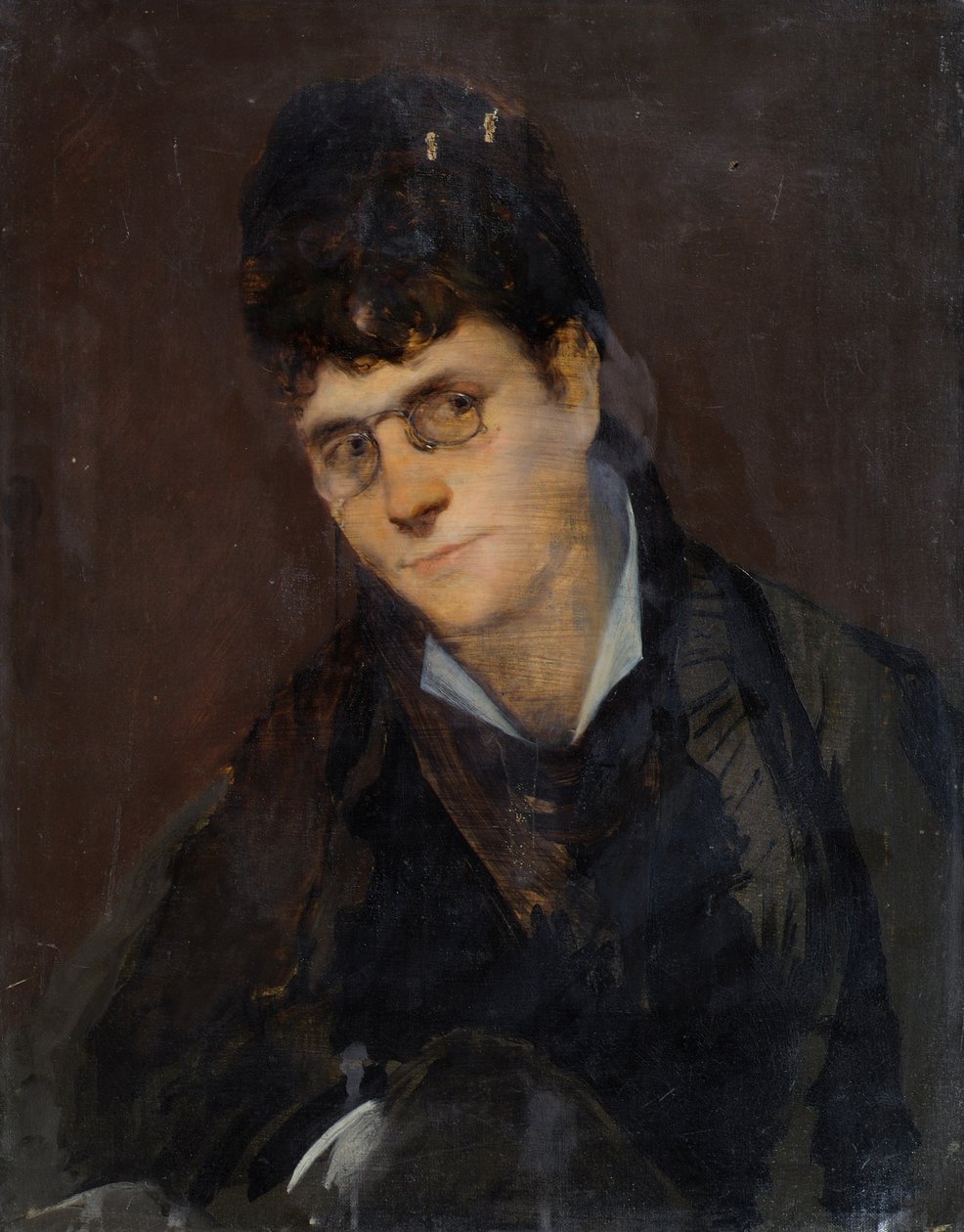 dáma s pince-nez od Leopold Blonder
