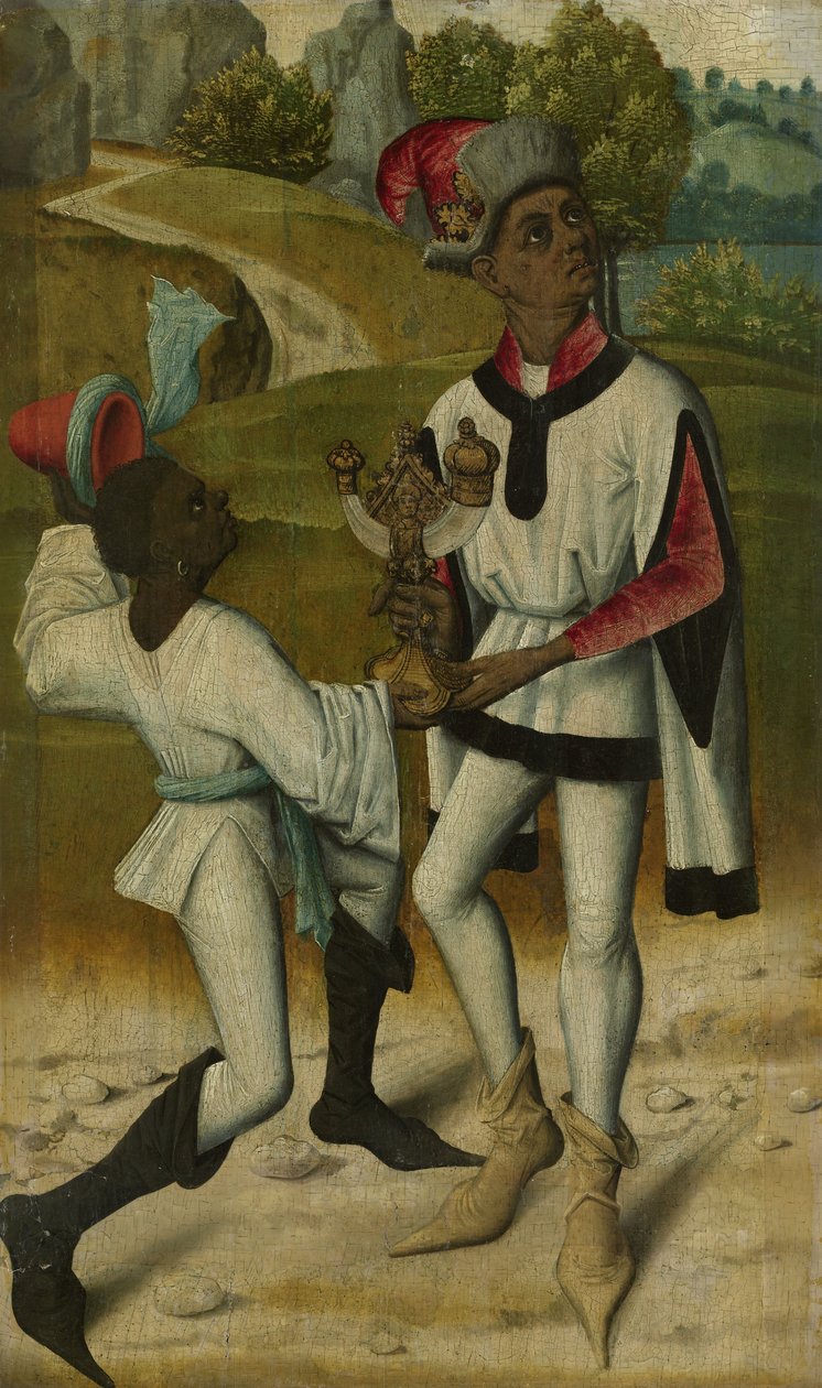 Baltazar, jeden ze tří mágů, se služebníkem, kolem 1480-90 od Netherlandish School