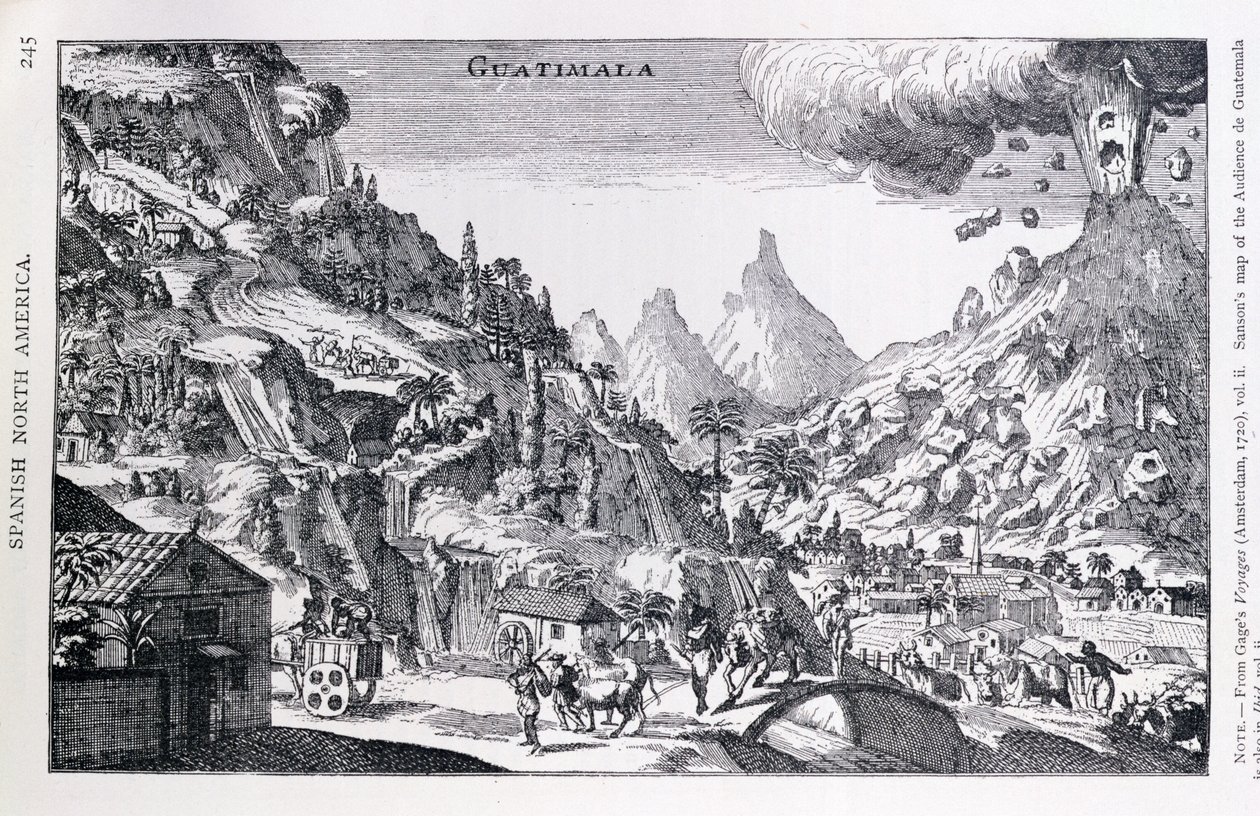"Guatemala" ve španělské Severní Americe, z Gageových cest, Amsterdam, 1720. od Netherlandish School