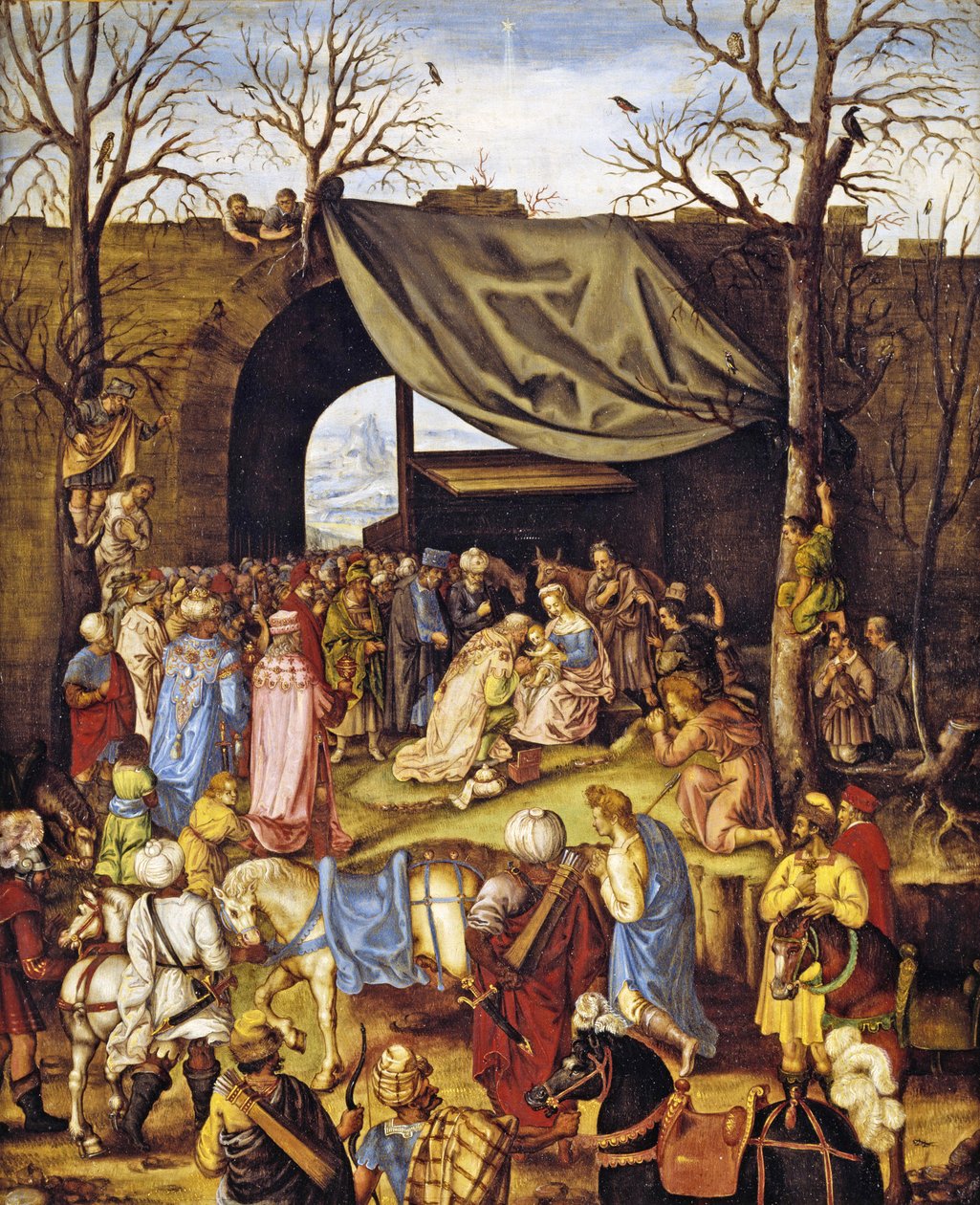 Klanění tří králů od Netherlandish School