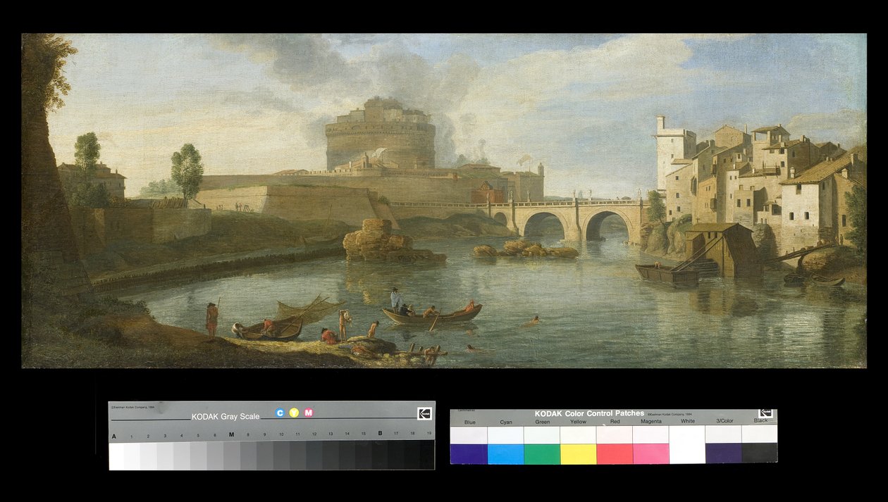 Pohled na Castel Sant"Angelo, 1700-15 od Netherlandish School