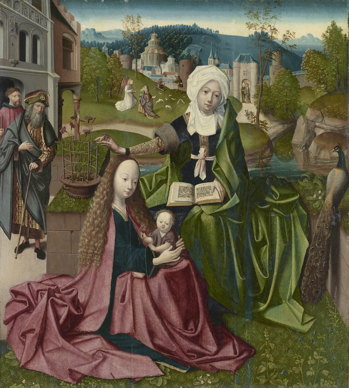 Panna a dítě se svatou Annou, kolem roku 1495 od Netherlandish School