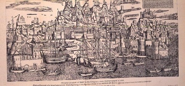 Port of Aden, Arábie, z Knihy Marca Pola, vydané v roce 1903 od Netherlandish School