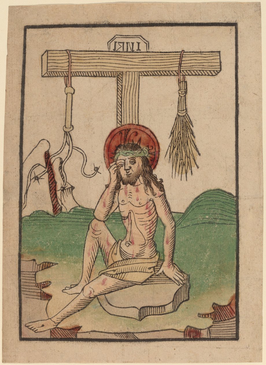 Kristus jako muž bolesti od Netherlandish 15th Century