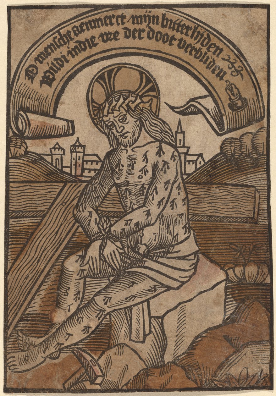 Kristus jako muž bolesti od Netherlandish 15th Century