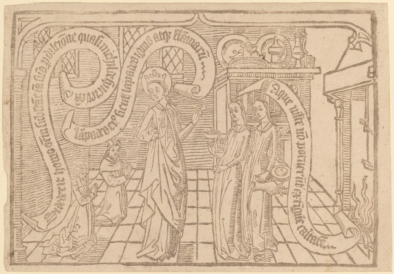 Stránka z "Song of Songs": 2. vydání od Netherlandish 15th Century