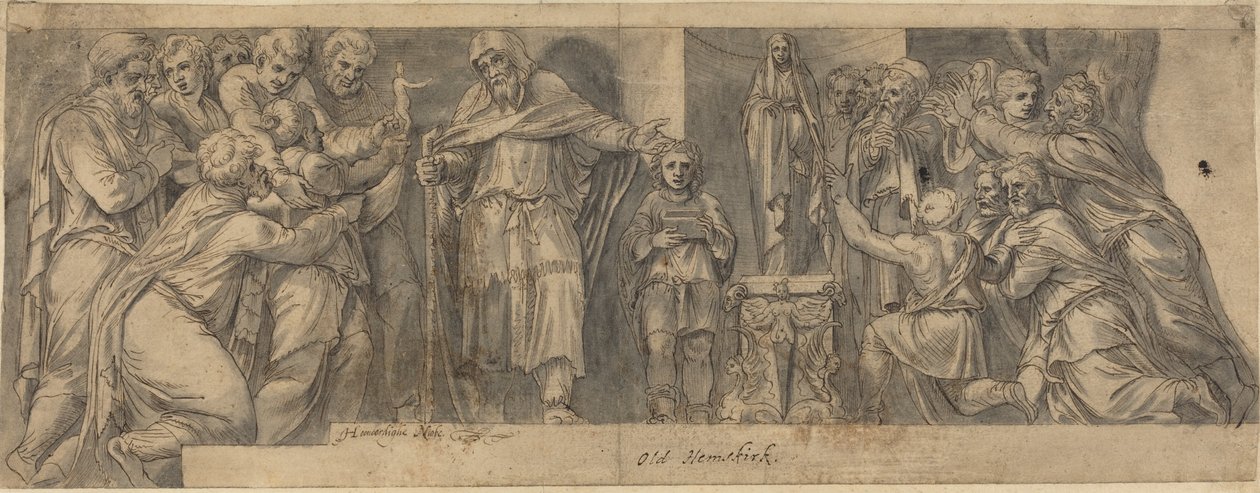 Scéna z dávné historie od Netherlandish 16th Century after Polidoro da Caravaggio