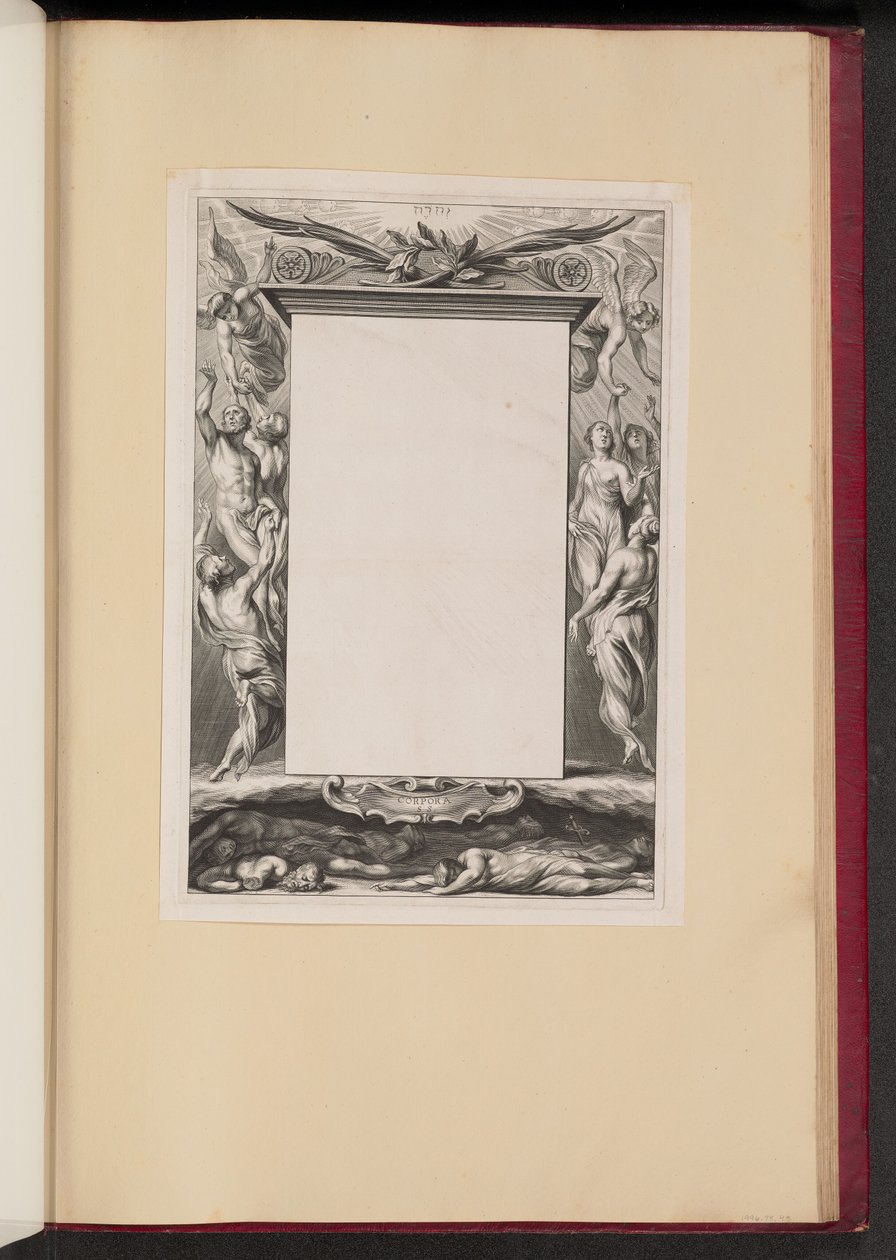 Hraniční ilustrace s nebem a peklem "Corpora S.S." od Netherlandish 17th Century