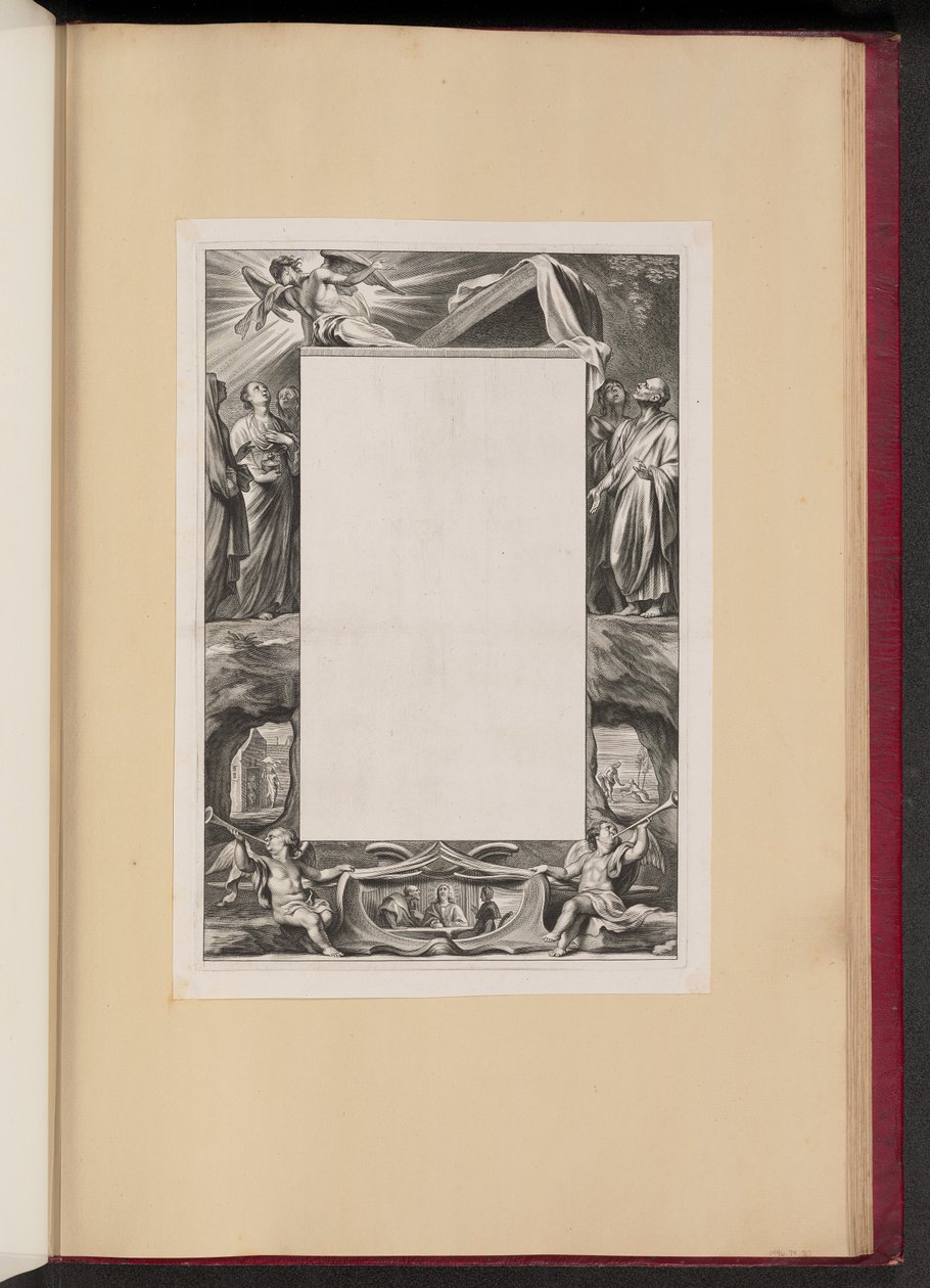 Hraniční ilustrace se svatými a výjevy ze života Kristova od Netherlandish 17th Century