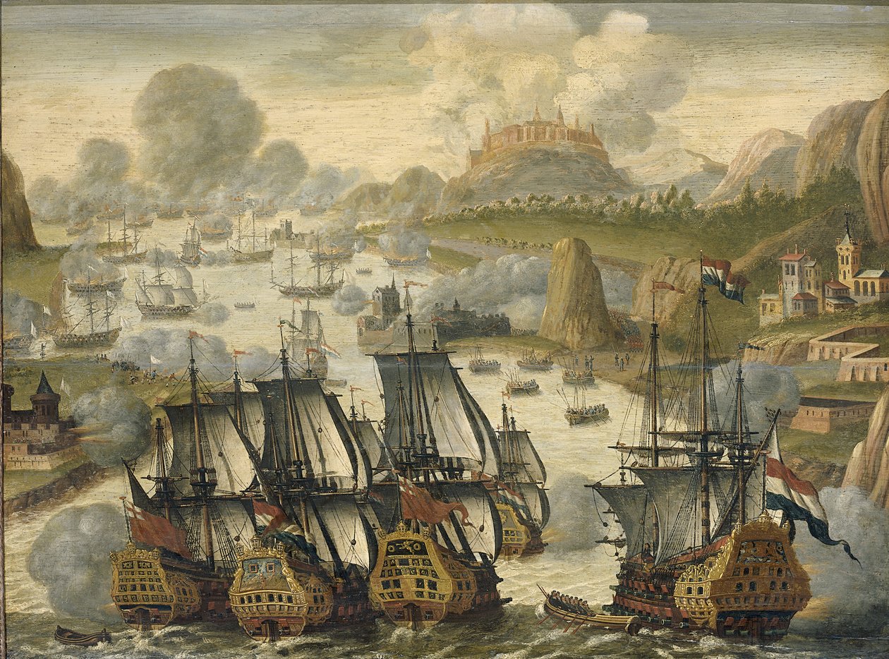Námořní bitva o Vigo Bay, 23. října 1702, asi 1705 od Netherlandish Master