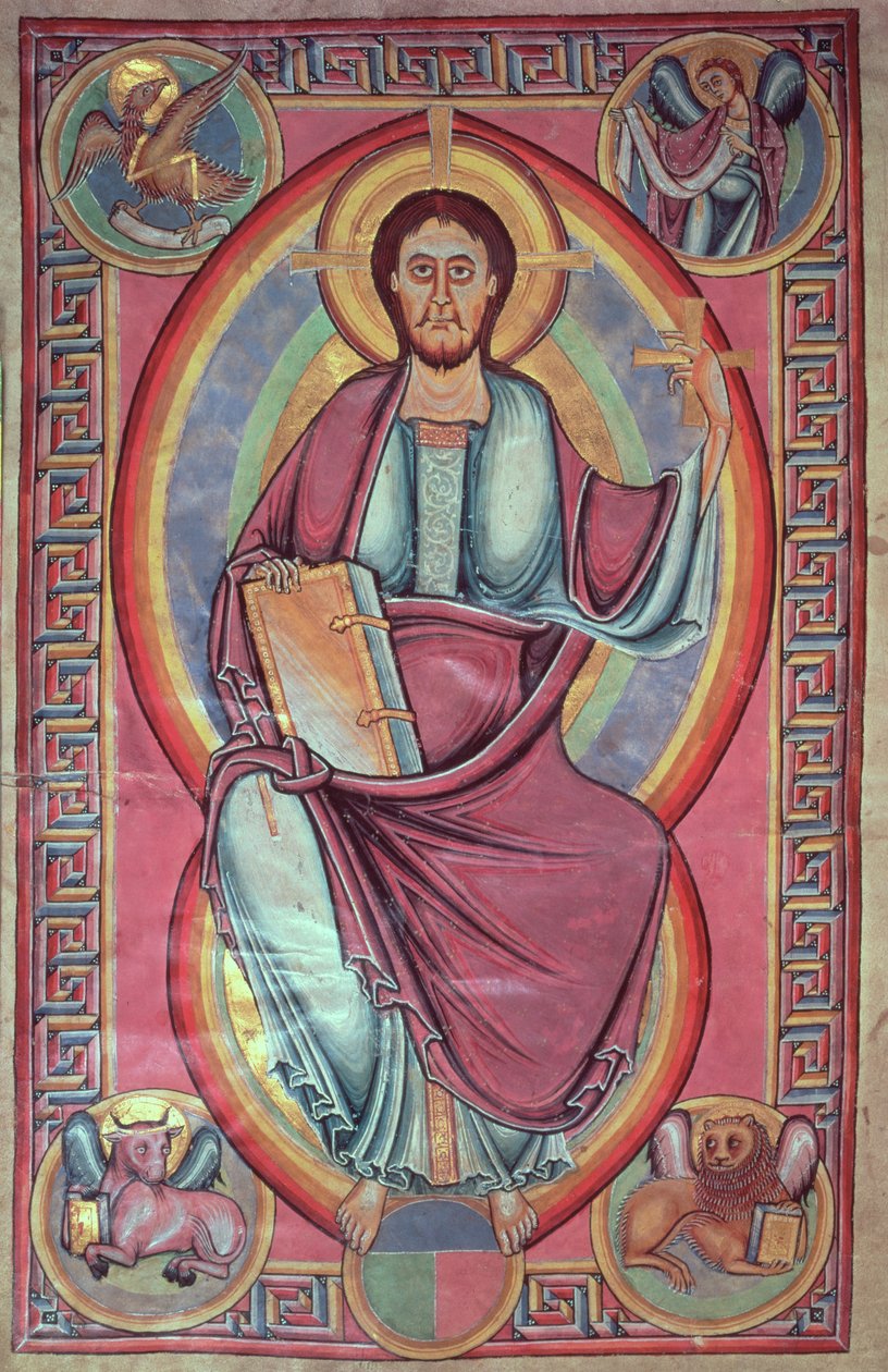 Přidejte 28107 f.136 Christ in Majesty, z Bible Stavelot od Netherlandish School
