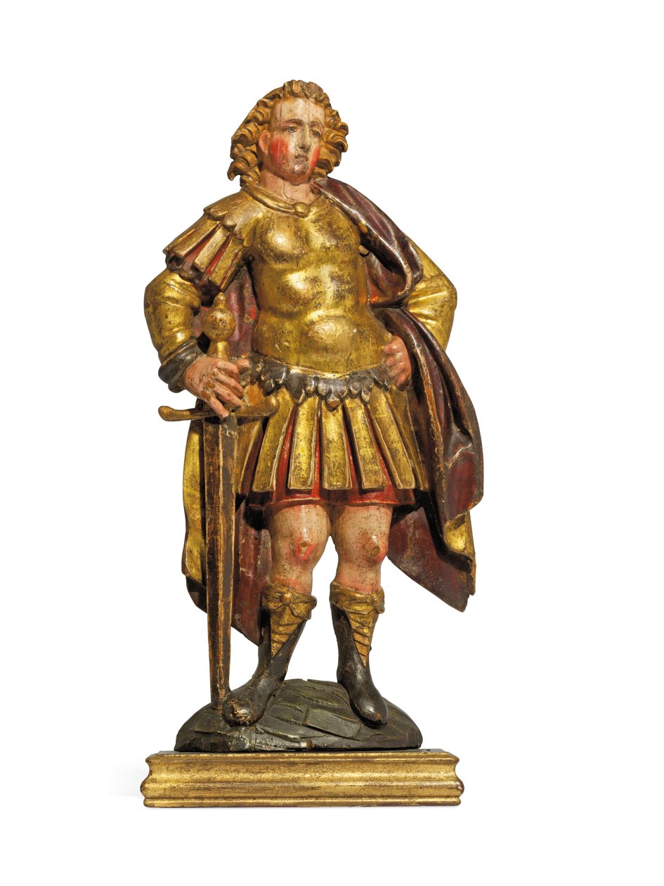 Ajouree reliéf vojáka, první polovina 17. století (parcelové zlacené dřevo) od Netherlandish School