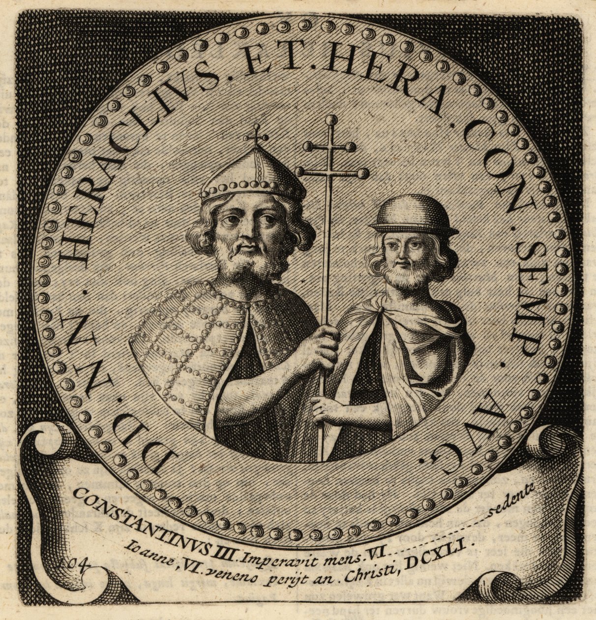 Byzantští císaři Herakleios a Konstantin III. od Netherlandish School