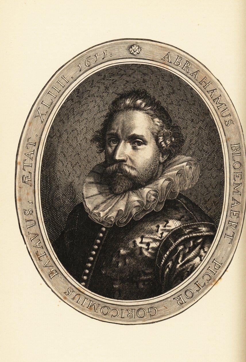 Portrét Abrahama Bloemaerta, holandského malíře a grafika, leptaře a rytce, Haarlem Mannerist od Netherlandish School