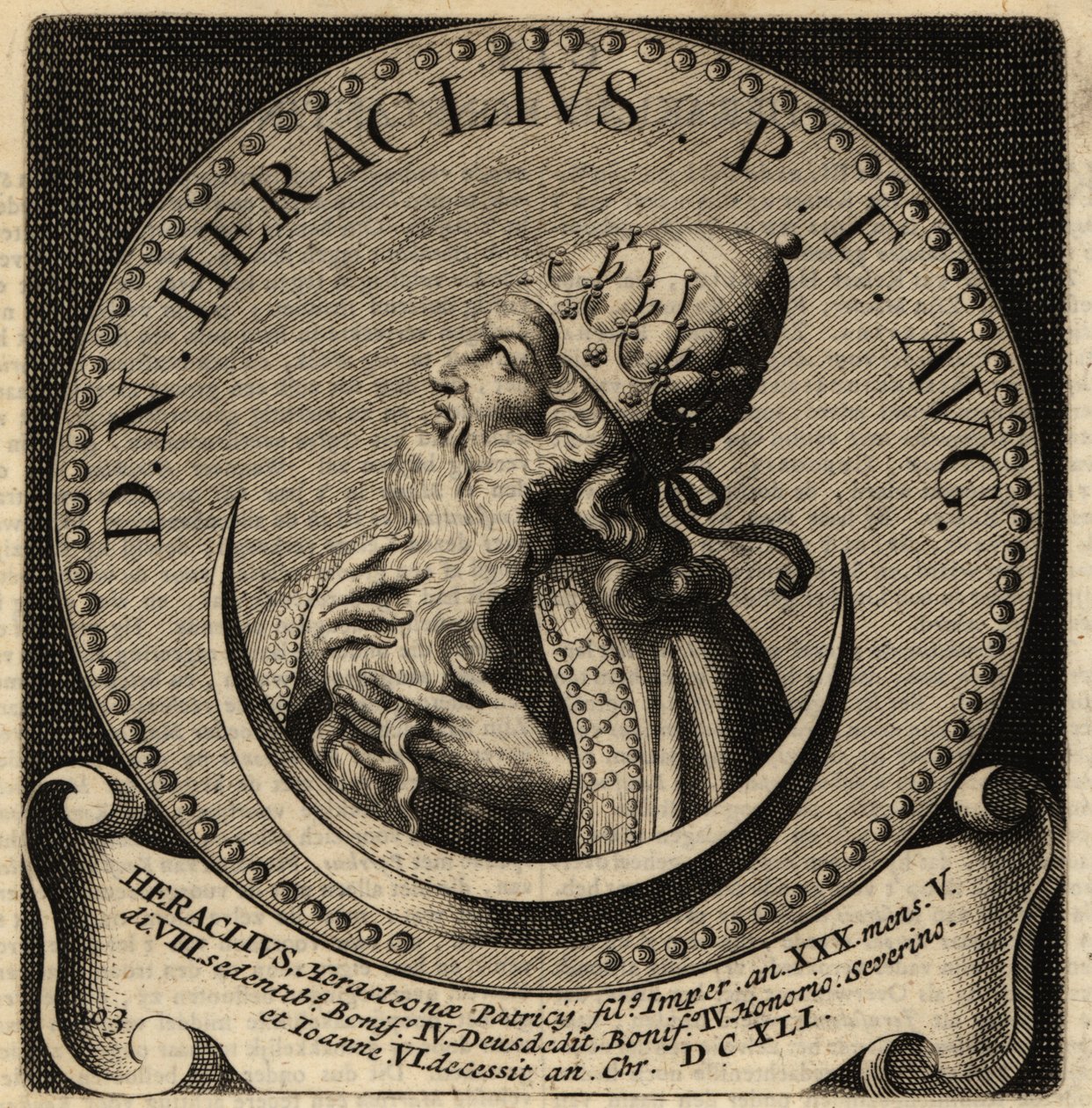 Portrét byzantského císaře Herakleia. od Netherlandish School