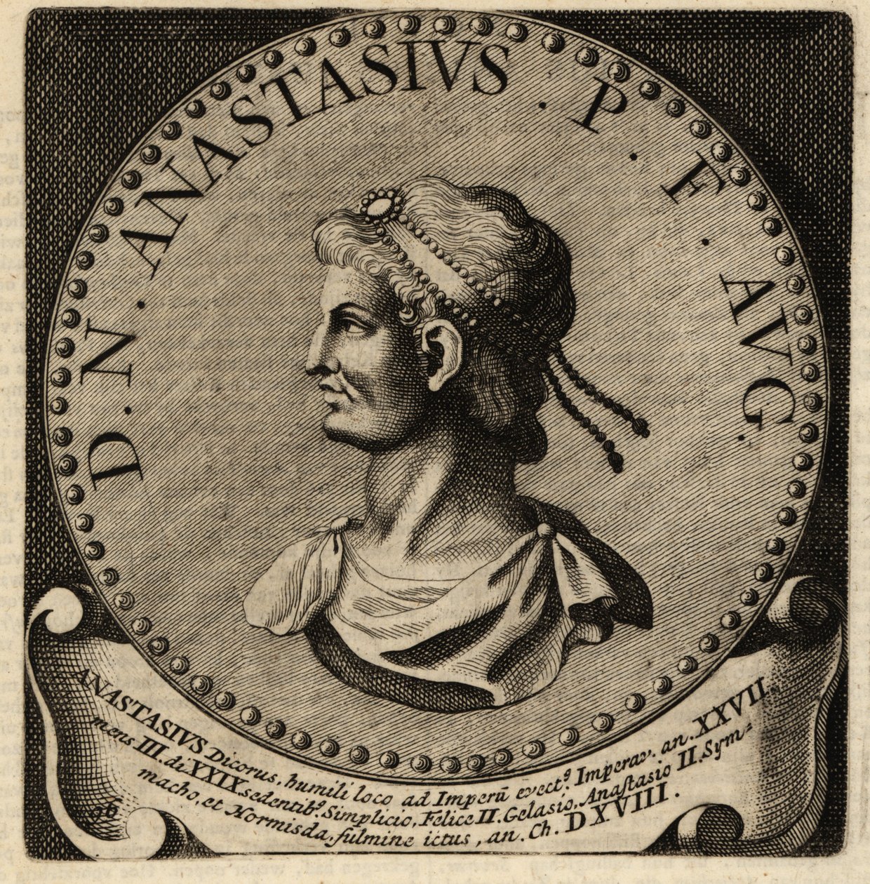 Portrét římského císaře Anastasia I. od Netherlandish School