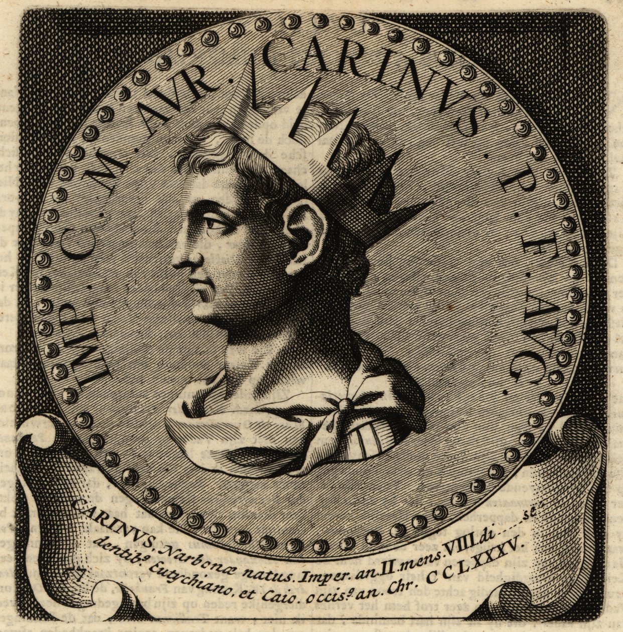 Portrét římského císaře Carina. od Netherlandish School
