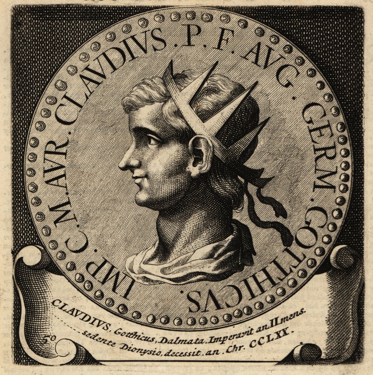 Portrét římského císaře Claudia II. od Netherlandish School