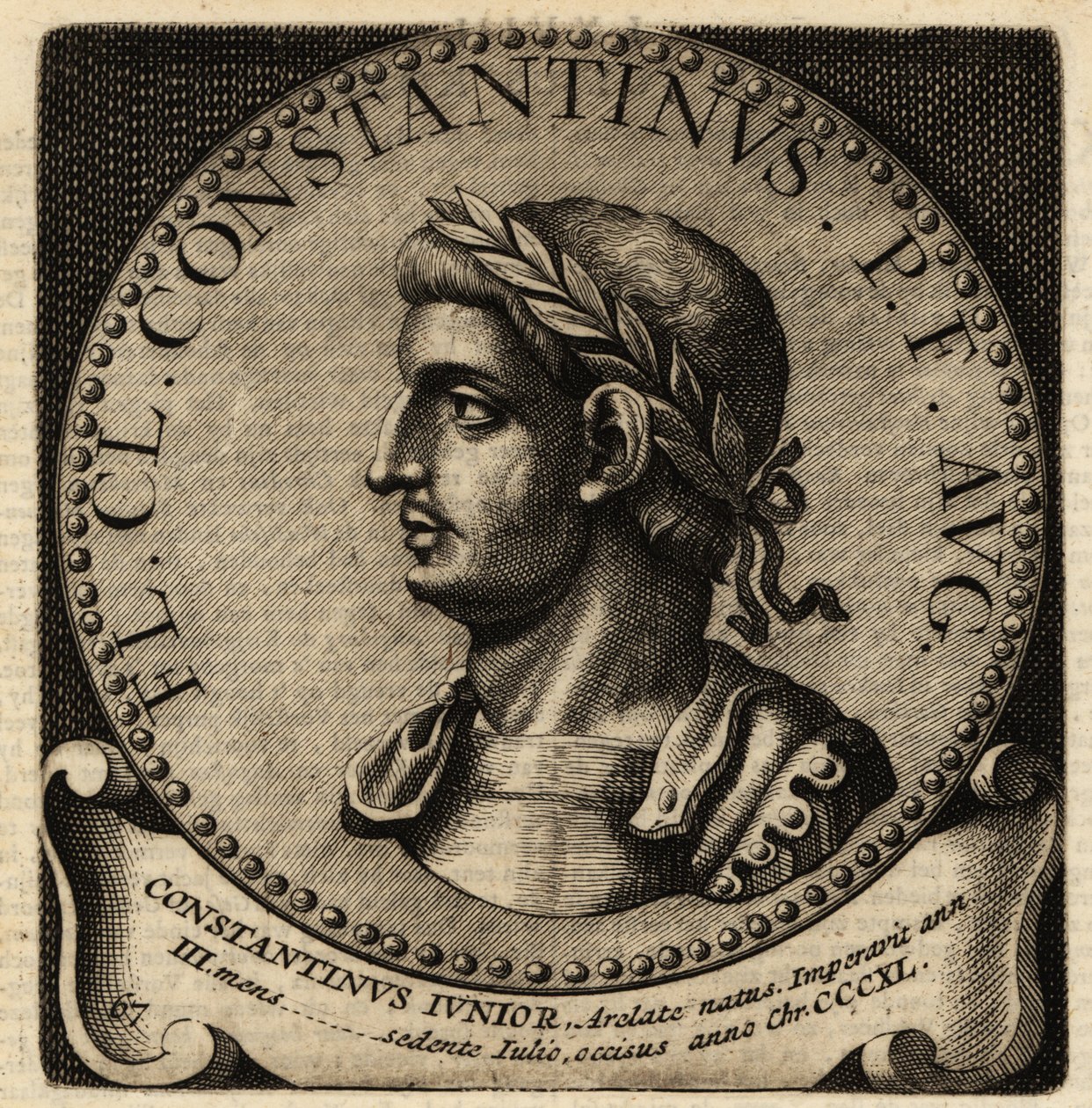 Portrét římského císaře Konstantina II. od Netherlandish School