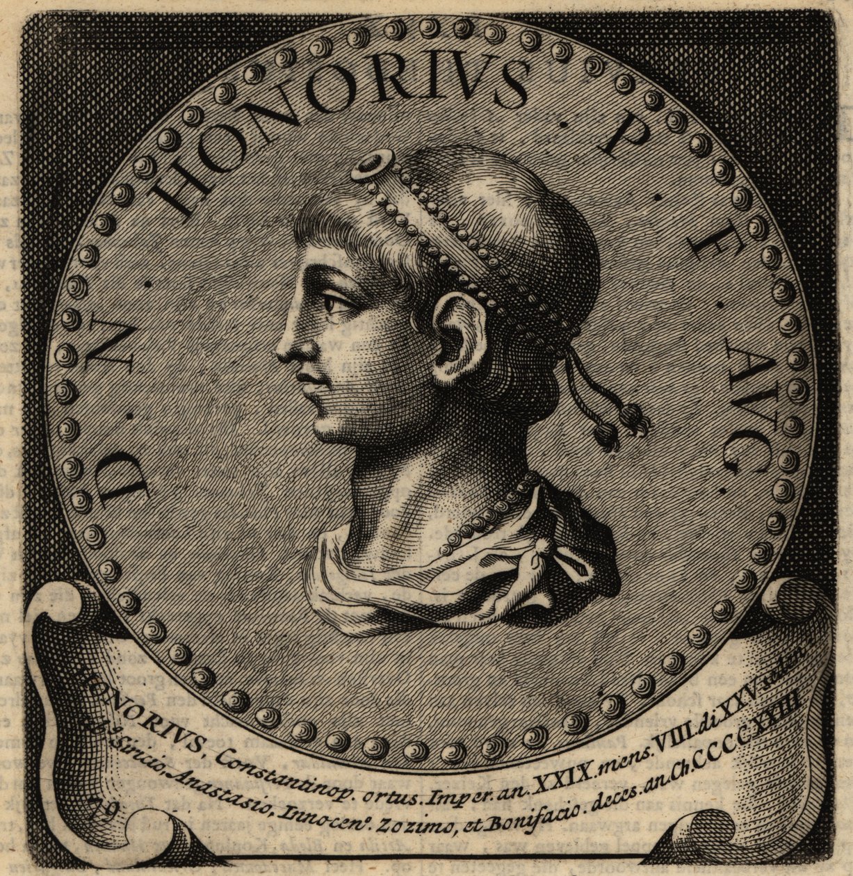 Portrét římského císaře Honoria. od Netherlandish School
