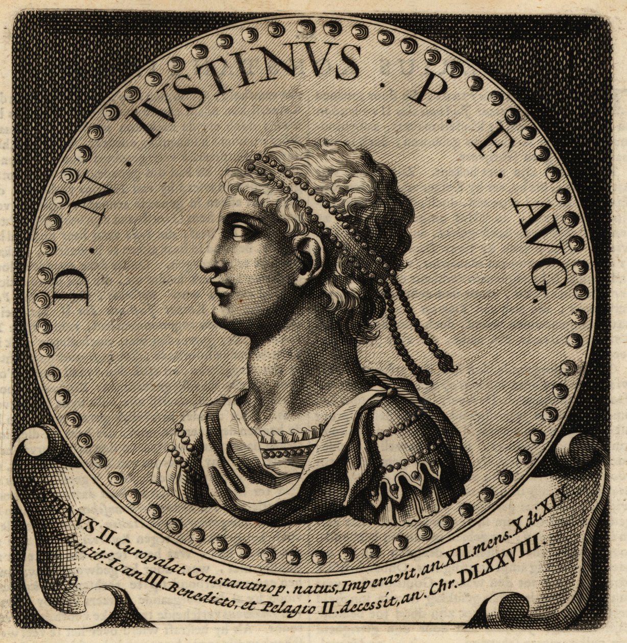 Portrét římského císaře Justina II. od Netherlandish School