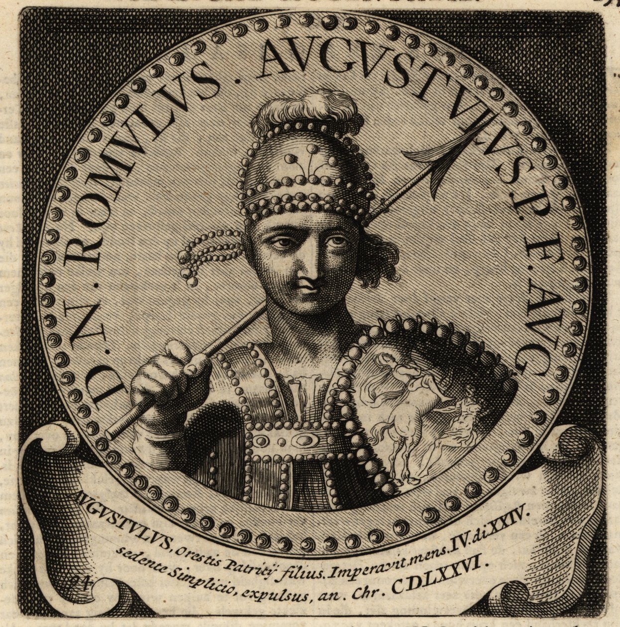 Portrét římského císaře Romula Augustula. od Netherlandish School