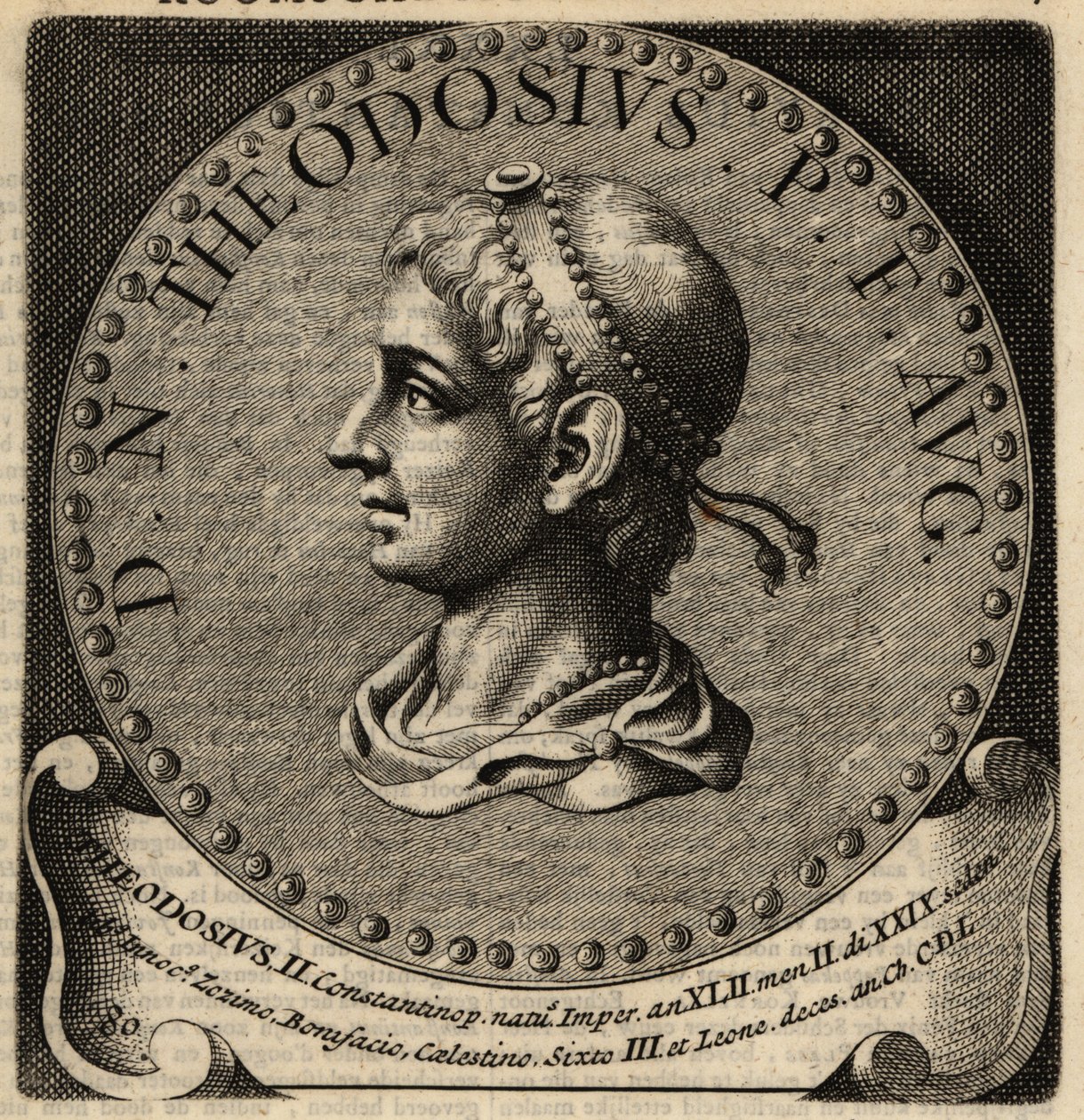 Portrét římského císaře Theodosia II. od Netherlandish School