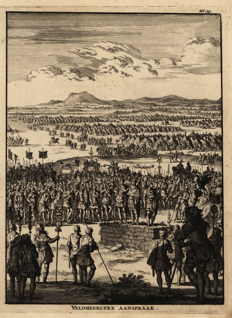 Římští setníci a legionáři poslouchají projev. od Netherlandish School
